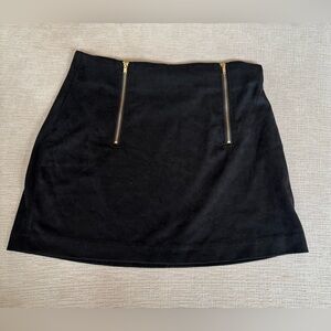 SHEIN Black Mini Skirt with Gold Accents